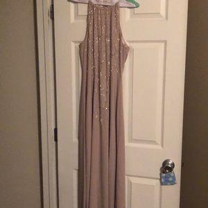 Halter style beaded gown